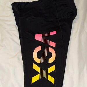 VSX Sport Black Leggings with Colorful Logo